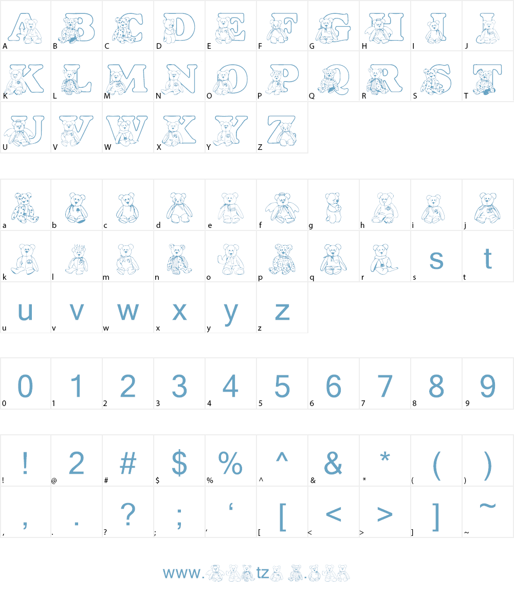 LMS TyBears Font Character